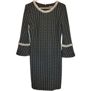 Karl Lagerfeld Black and White Midi Dress